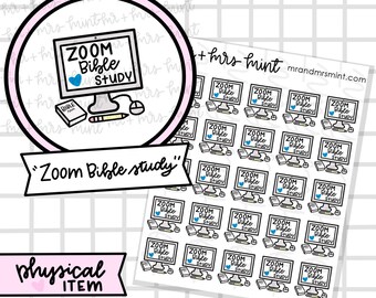 Zoom Bible Study Stickers |  Hand drawn Stickers, Planner Stickers, CoffeeBeanPaper, Zoom Bible Study, witnessing, service