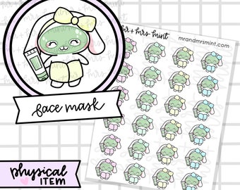Bonnie Face Mask Planner Stickers |  Hand drawn Stickers, Planner Stickers, CoffeeBeanPaper