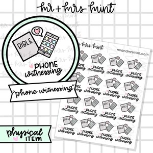 JW Phone Witnessing Stickers |  Hand drawn Stickers, Planner Stickers, CoffeeBeanPaper, JW Phone Witnessing, witnessing, service
