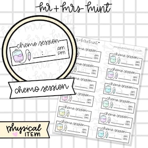 Chemo Session Planner Stickers |  Hand drawn Stickers, Planner Stickers, MrandMrsMint