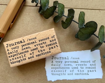 Coffee Bean Paper | Journal Definition Rubber Stamp | Hand-Drawn Journaling Quote Stamp | Cozy Planner & Bullet Journal Stamp