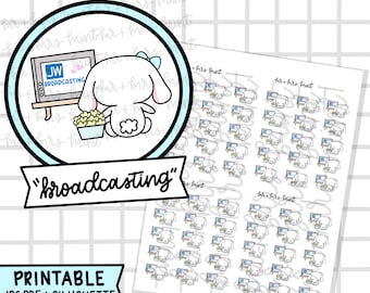 Bonnie JW Broadcasting Planner Stickers |  Hand drawn Stickers, Planner Stickers, Autumn Stickers, CoffeeBeanPaper