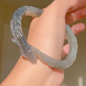 Dragon Carved Bangle 59.8mm | Serpentine Jade Bangle
