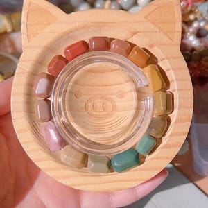 Rainbow Carved Alashan Agate Bracelet | Agate Bracelet | Gemstone Bracelets
