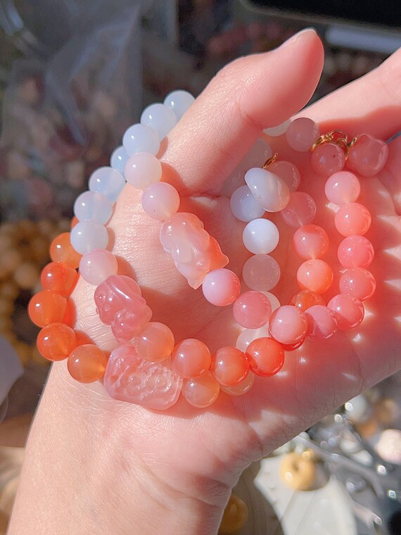 Candy Red Agate Bracelet | Gemstone Bracelet