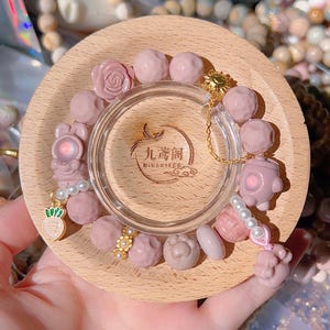 Bunny Astronaut Alashan Agate Bracelet | Agate Bracelet | Gemstone Bracelets