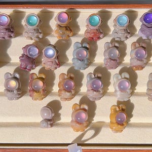 Astronauts Alashan Agate charms (Message me to choose) | Gemstone pendants | DIY Accessories | Agate Carvings