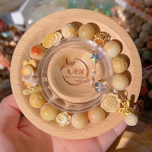 Bunny on the Moon Alashan Bracelet | Agate Bracelet | Gemstone Bracelets