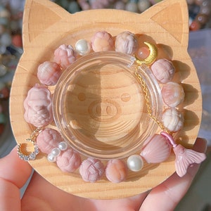 Pink Mermaid Alashan Bracelet | Agate Bracelet | Gemstone Bracelets