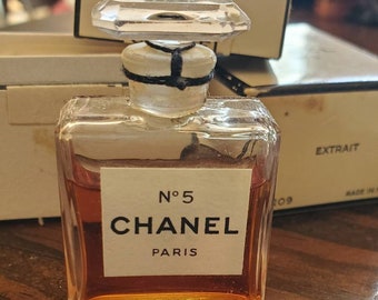 VERY RARE VINTAGE 1970's CHANEL No 5 PURE PERFUME EXTRAIT 1 oz