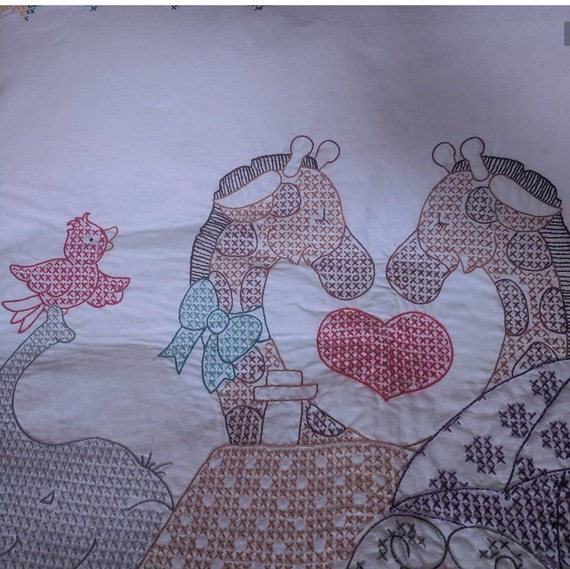 Jack Dempsey Noah S Ark Crib Quilt Etsy