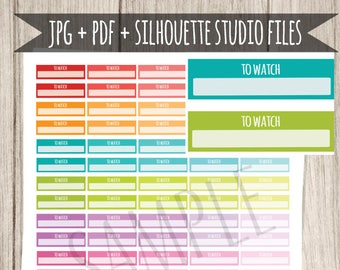 Om afdrukbare plannerstickers te bekijken Om plannerstickers te bekijken Om stickers te bekijken Functionele stickers voor Erin Condren Planner Cut Files Box