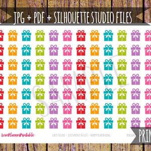 Gifts Printable Planner Stickers Gifts Stickers Shopping Stickers Cut Files Icon Stickers for Erin Condren Planner Functional Stickers