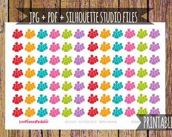 May include: A sheet of printable stickers featuring 81 colorful people icons. The icons are arranged in a grid pattern and are perfect for planners, journals, and other craft projects.