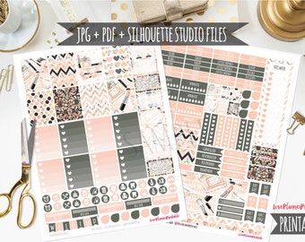 Makeup Lover Digital Printable Planner Stickers Weekly Stickers Digital Planner Stickers Beauty Stickers Half Box Stickers Weekly Planner