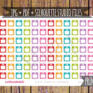 Weight Scale Printable Planner Stickers Cut File Stickers Weight Tracker Stickers Icon Stickers  for Erin Condren Planner Weight Loss Cut