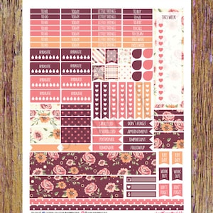 Beautiful Floral Digital Printable Planner Stickers Weekly Stickers ...