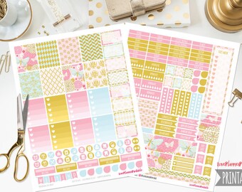 Sweet Butterflies Floral Digital Printable Planner Stickers Weekly Stickers Digital Planner Stickers Half Box Floral Planner Weekly Planner