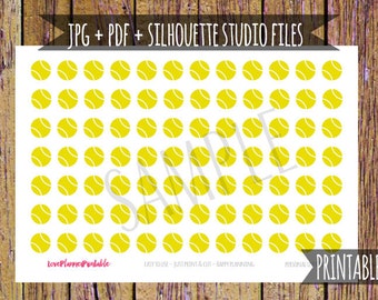 Softball Printable Planner Stickers Cut File Softball Stickers Icon Stickers for Erin Condren Planner Planning Stickers Sports Planner Cut