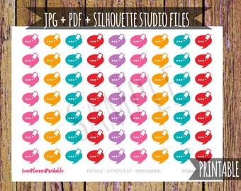 Blogging Printable Planner Stickers Blogging Stickers Icon Stickers Functional Stickers Cut File Blogging Writing Journal Rainbow Colors A33