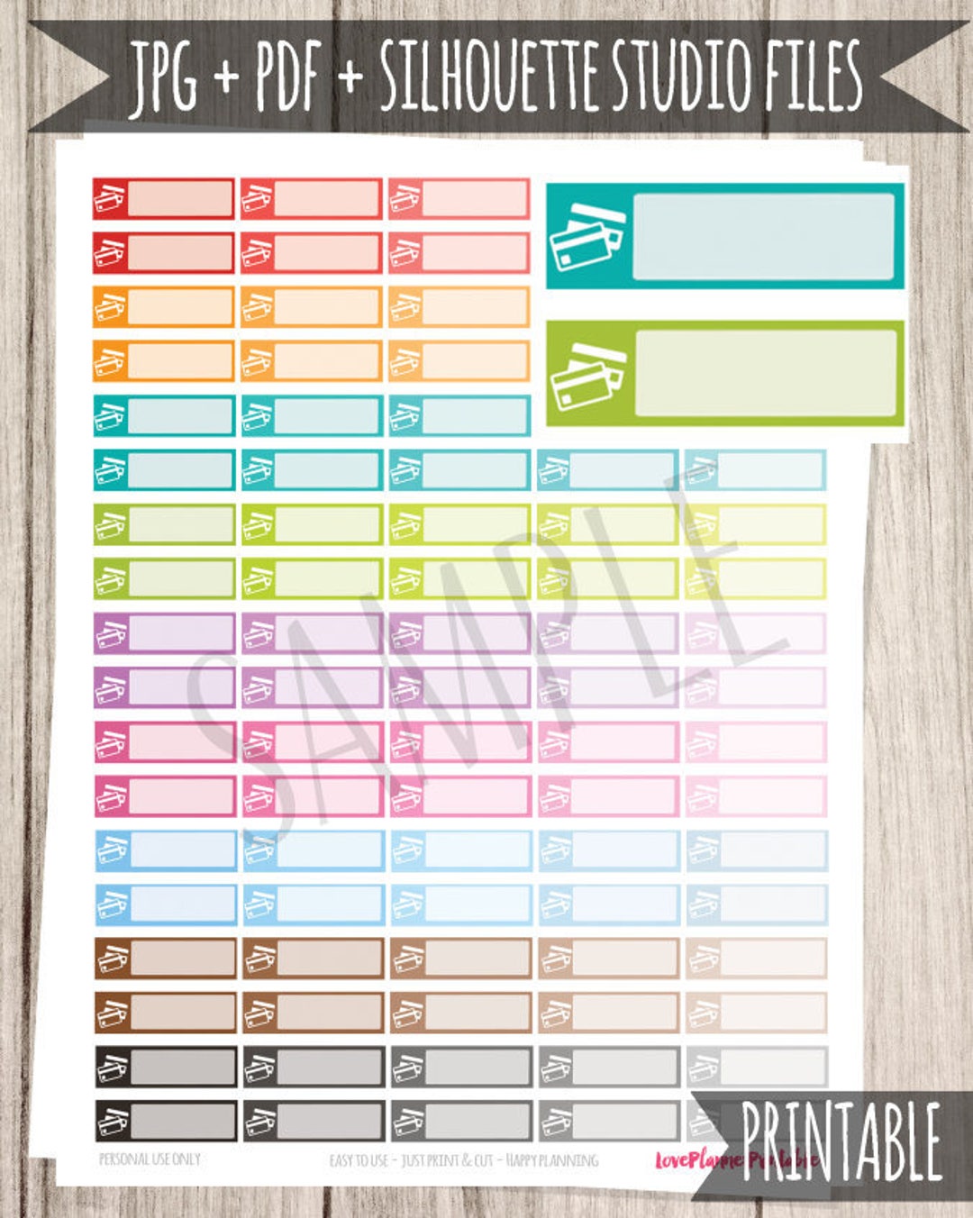 Credit Card Printable Planner Stickers for Erin Condren Planner Bill ...