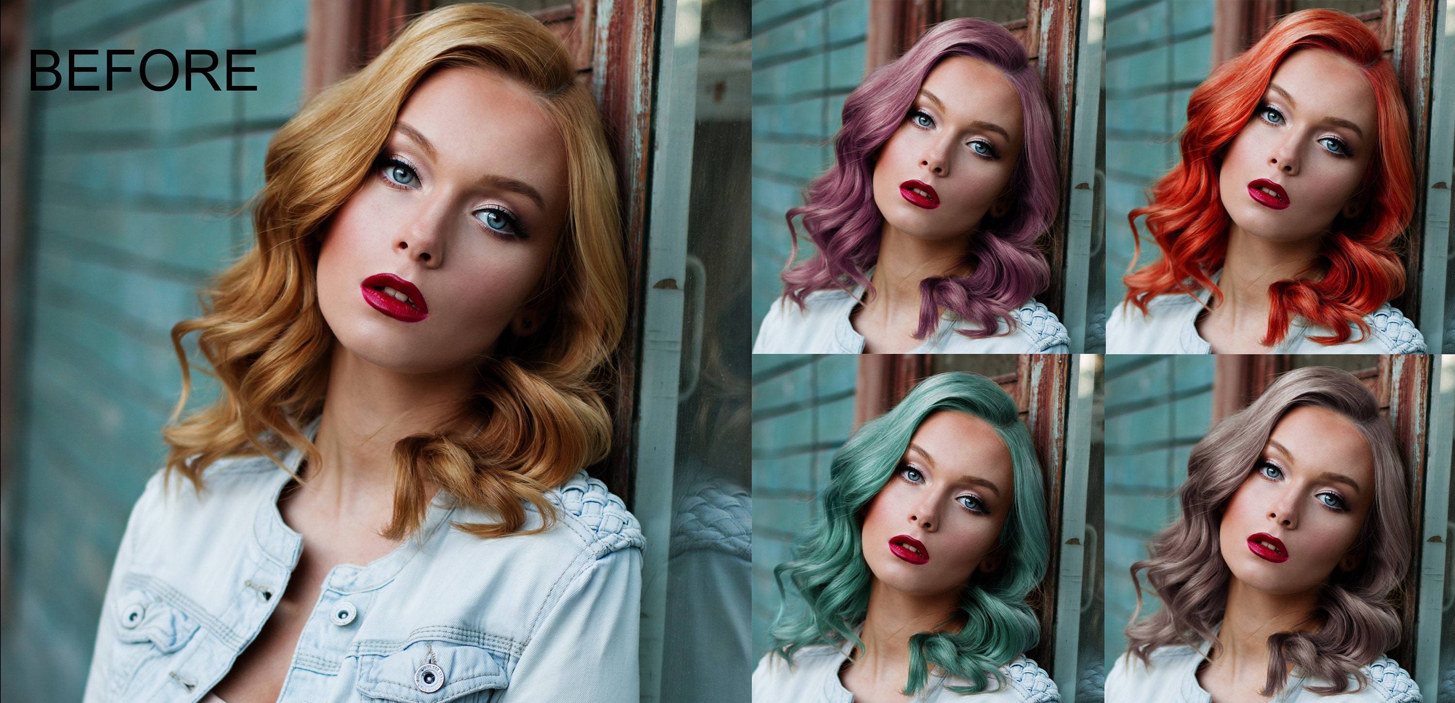 Change Hair Colour Photoshop Action, Hair Dye Photoshop Action - Etsy
