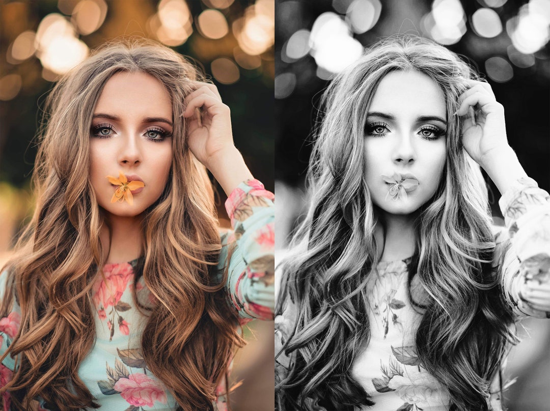 Preset High Contrast Black and White Action, High Key