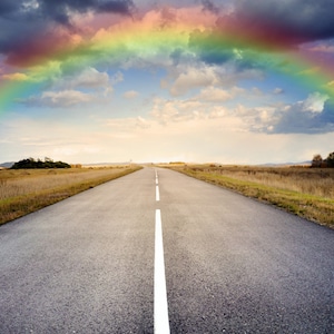 Set of 3 Rainbow Png overlays for Photoshop (transparent background), Photoshop rainbow overlays, rainbow overlays.