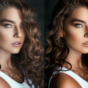 Action Photoshop, amplificateur de portrait pop couleur prédéfini, téléchargement numérique Photoshop.
