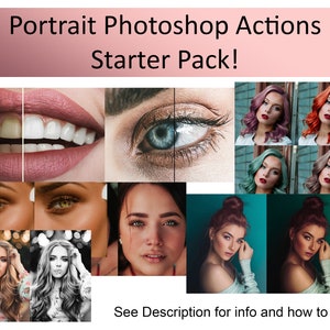 Photoshop Action Bundle, Ultimate Portrait Photoshop Actions Starter Pack!!
