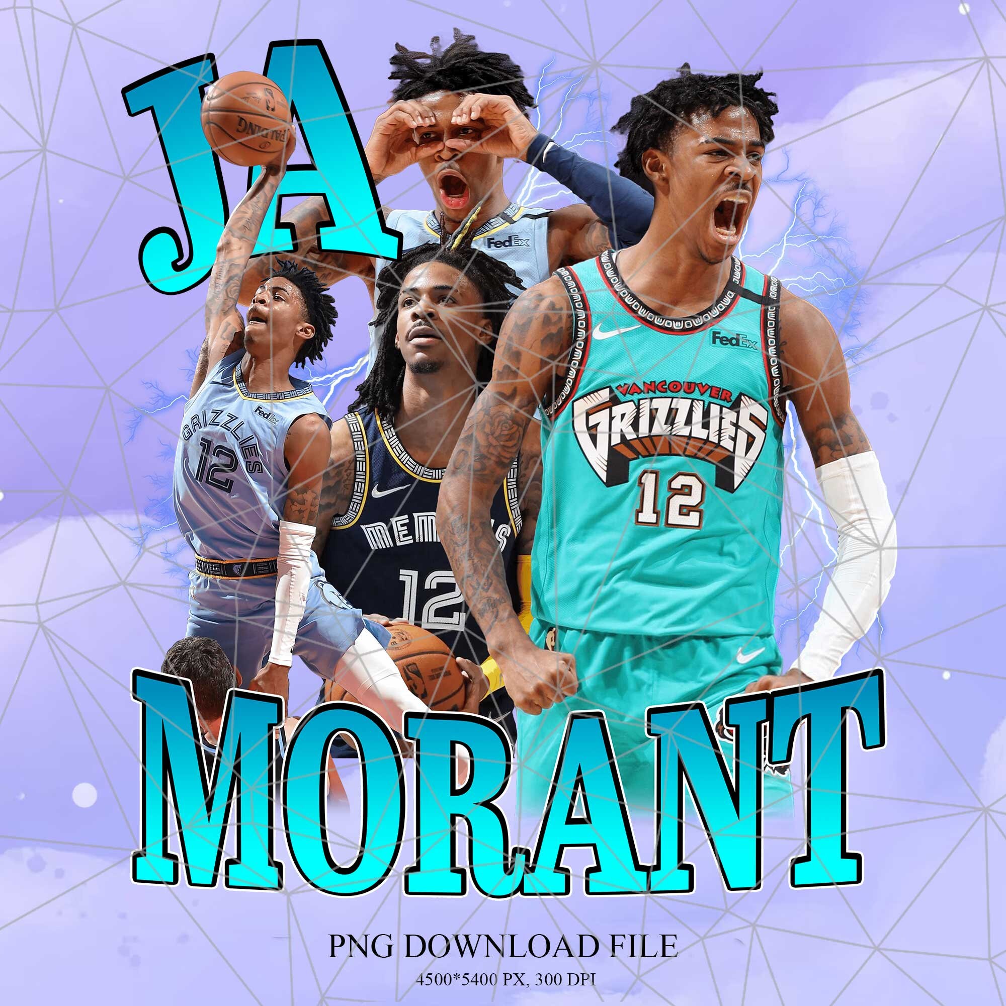 Ja Morant Png File Ja Morant Vintage Png Ja Morant Digital Etsy UK
