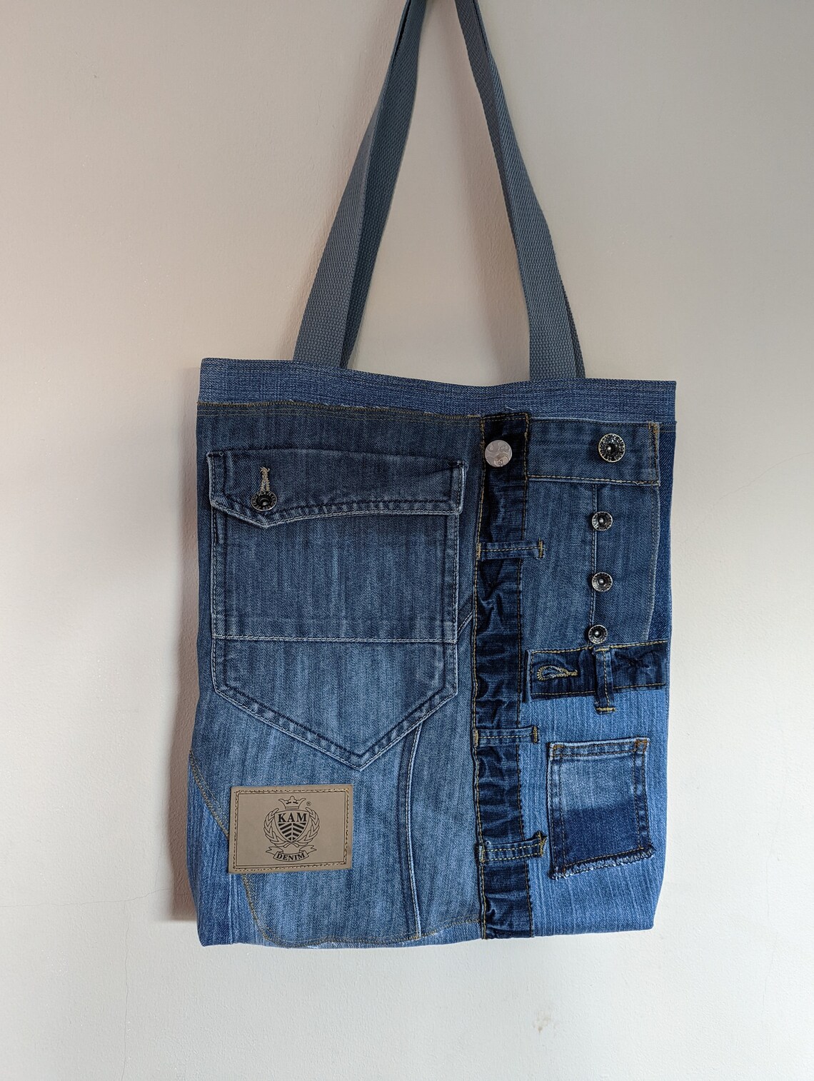 Upcycled Denim Shopping Bag. Made From Recycled Jeans. Ideal - Etsy