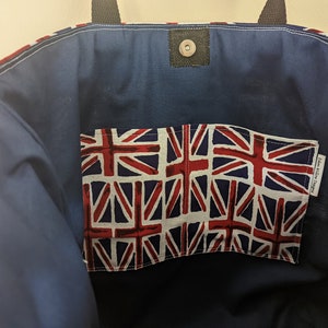 Drapeaux Union Jack et sac en denim faits main. Cadeau idéal pour un anniversaire ou Noël. image 3