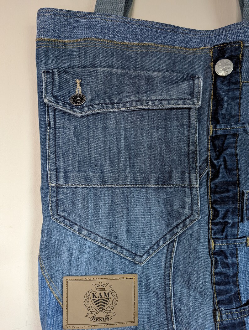 Upcycled Denim Shopping Bag. Made From Recycled Jeans. Ideal Gift for ...