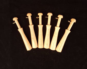 6 Beswick Bobbins for Wire Lacemaking - 3" long - NEW