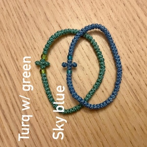 Komboskini / Chotki Orthodox Prayer Rope Bracelets 55 knot | 100 knot ropes - 20+ colors image 13