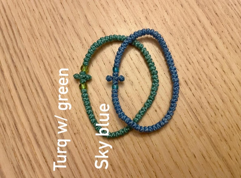 Komboskini / Chotki Orthodox Prayer Rope Bracelets 55 knot | 100 knot ropes - 20+ colors image 13