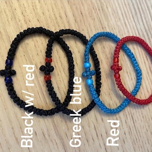 Komboskini / Chotki Orthodox Prayer Rope Bracelets 55 knot | 100 knot ropes - 20+ colors image 14