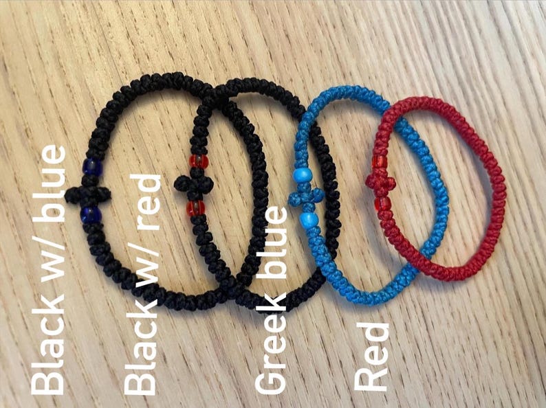 Komboskini / Chotki Orthodox Prayer Rope Bracelets 55 knot | 100 knot ropes - 20+ colors image 14