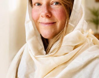 100 REAL COTTON | 4 Colors | Orthodox Head Covering | Soft Cotton Scarf: Lightweight Cotton Shawl