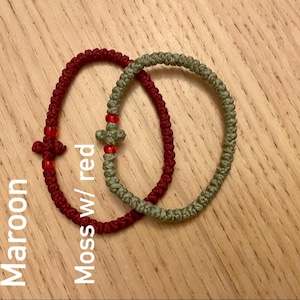 Komboskini / Chotki Orthodox Prayer Rope Bracelets 55 knot | 100 knot ropes - 20+ colors image 11