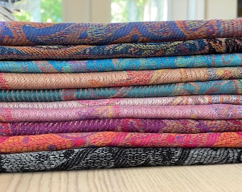 Pashmina Scarf in 10+ Colors, Shawl, Paisley Flower, Gift for her