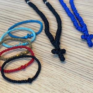 Komboskini / Chotki Orthodox Prayer Rope Bracelets 55 knot | 100 knot ropes - 20+ colors image 2
