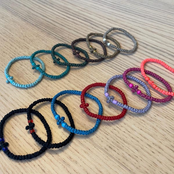 Komboskini / Chotki Orthodox Prayer Rope Bracelets 55 knot | 100 knot ropes - 20+ colors