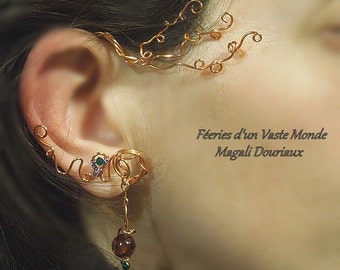 Elvish right earhook copper woman or girl