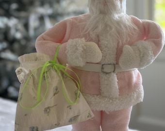 Pink santa shabby chic Rachel Ashwell and Santa bag