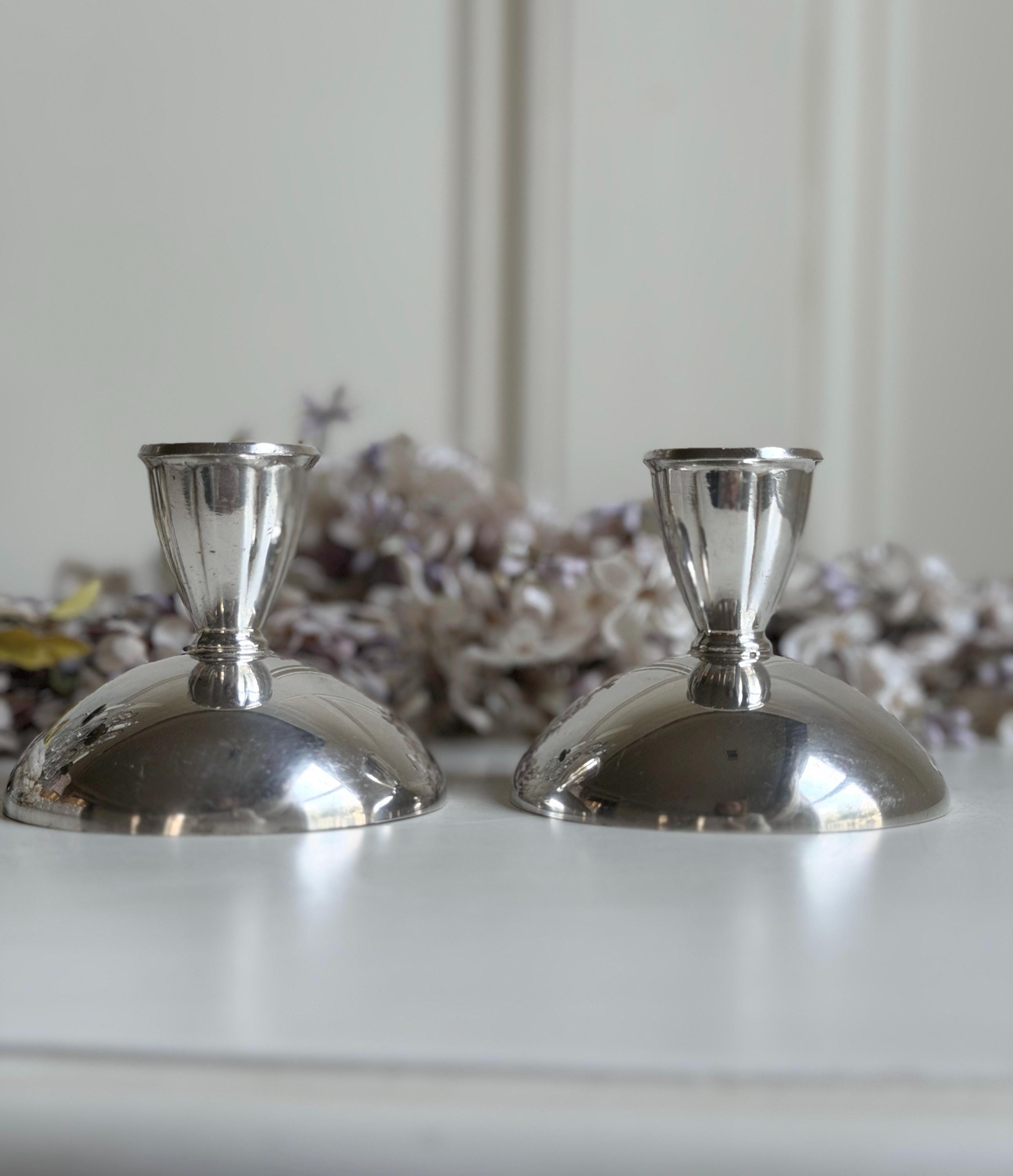 Sterling Silver Candlesticks - Etsy