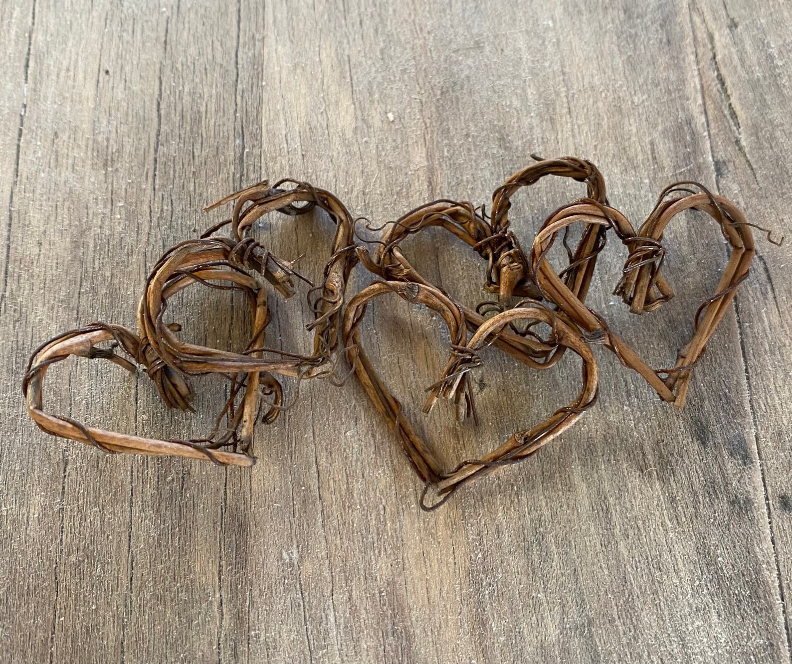 Twig Grapevine Hearts Small Set of 5 Diy Wedding Craft Kid Etsy