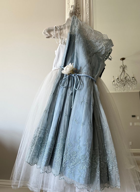 Beautiful Prom Dress Vintage millinery flower Shab