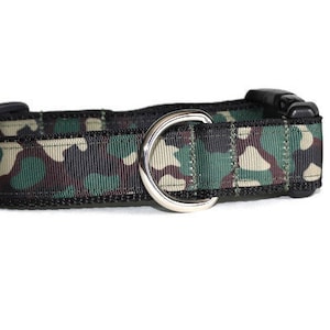 Green Camo Dog Collar,boy dog collar,camo dog collar,camouflage dog collar,girl dog collar,hunting dog collar,handmade dog collar